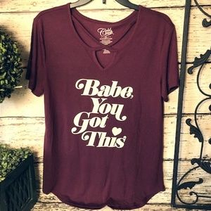 💥 NWT Strappy Neck Graphic Tee Size XL